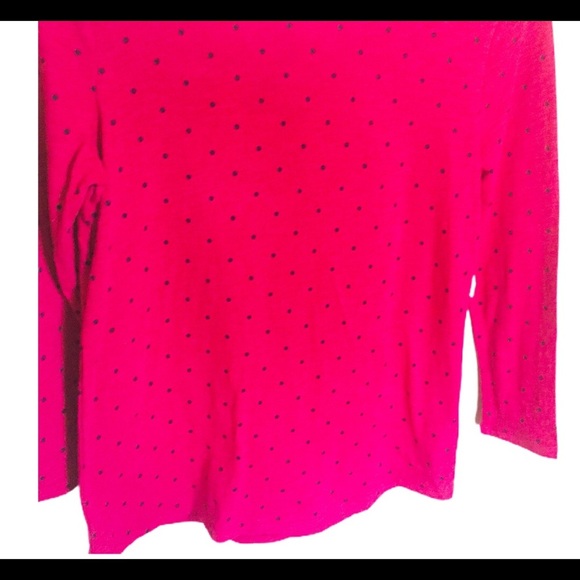 NWT OLD NAVY Twist Back Top With Polka Dot Print & Long Sleeves Red Size Medium - Picture 7 of 14